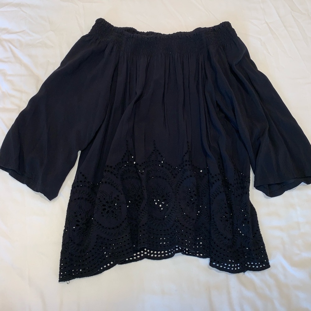 Black Off the Shoulder Top